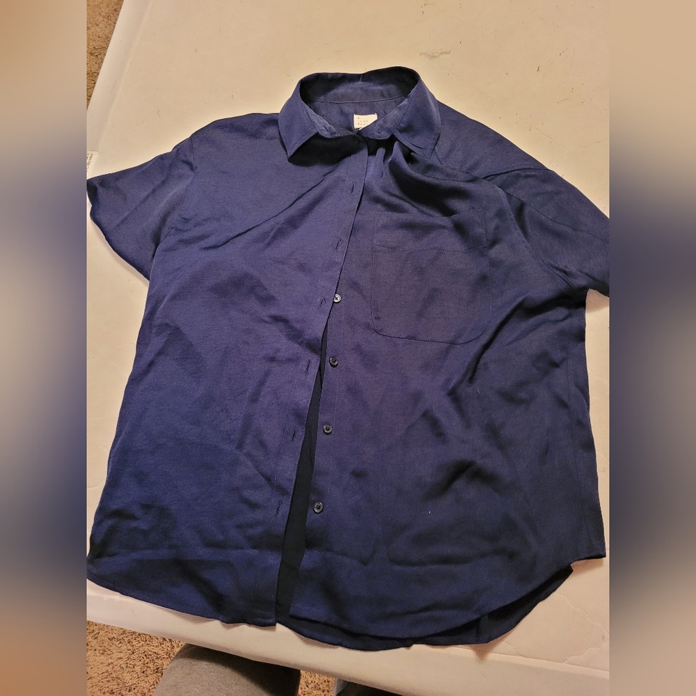 Silk button up